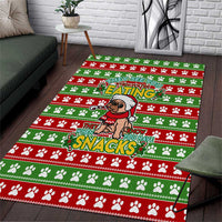 French Bulldog See You Eating Snacks Christmas Area Rug Xmas Holiday Patterns - Wonder Print Shop