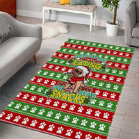 French Bulldog See You Eating Snacks Christmas Area Rug Xmas Holiday Patterns - Wonder Print Shop