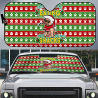 French Bulldog See You Eating Snacks Christmas Auto Sun Shade Xmas Holiday Patterns - Wonder Print Shop