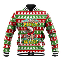 French Bulldog See You Eating Snacks Christmas Baseball Jacket Xmas Holiday Patterns - Wonder Print Shop