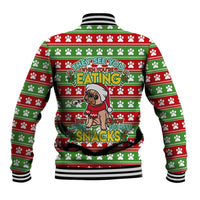 French Bulldog See You Eating Snacks Christmas Baseball Jacket Xmas Holiday Patterns - Wonder Print Shop