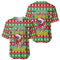 French Bulldog See You Eating Snacks Christmas Baseball Jersey Xmas Holiday Patterns - Wonder Print Shop