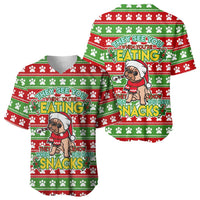 French Bulldog See You Eating Snacks Christmas Baseball Jersey Xmas Holiday Patterns - Wonder Print Shop