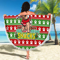 French Bulldog See You Eating Snacks Christmas Beach Blanket Xmas Holiday Patterns - Wonder Print Shop