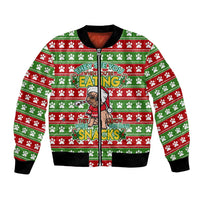 French Bulldog See You Eating Snacks Christmas Bomber Jacket Xmas Holiday Patterns - Wonder Print Shop