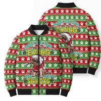 French Bulldog See You Eating Snacks Christmas Bomber Puffer Jacket Xmas Holiday Patterns - Wonder Print Shop