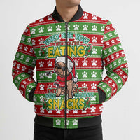 French Bulldog See You Eating Snacks Christmas Bomber Puffer Jacket Xmas Holiday Patterns - Wonder Print Shop