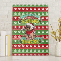 French Bulldog See You Eating Snacks Christmas Canvas Wall Art Xmas Holiday Patterns - Wonder Print Shop