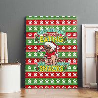 French Bulldog See You Eating Snacks Christmas Canvas Wall Art Xmas Holiday Patterns - Wonder Print Shop