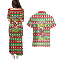 French Bulldog See You Eating Snacks Christmas Couples Matching Puletasi and Hawaiian Shirt Xmas Holiday Patterns - Wonder Print Shop