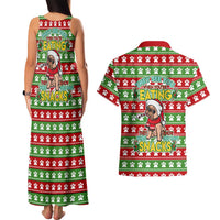 French Bulldog See You Eating Snacks Christmas Couples Matching Tank Maxi Dress and Hawaiian Shirt Xmas Holiday Patterns - Wonder Print Shop