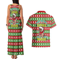 French Bulldog See You Eating Snacks Christmas Couples Matching Tank Maxi Dress and Hawaiian Shirt Xmas Holiday Patterns - Wonder Print Shop