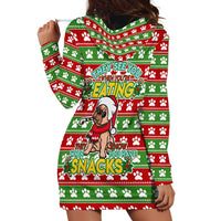 French Bulldog See You Eating Snacks Christmas Hoodie Dress Xmas Holiday Patterns - Wonder Print Shop