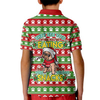 French Bulldog See You Eating Snacks Christmas Kid Polo Shirt Xmas Holiday Patterns - Wonder Print Shop