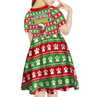 French Bulldog See You Eating Snacks Christmas Kid Short Sleeve Dress Xmas Holiday Patterns - Wonder Print Shop