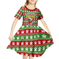 French Bulldog See You Eating Snacks Christmas Kid Short Sleeve Dress Xmas Holiday Patterns - Wonder Print Shop