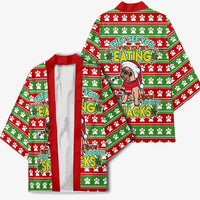 French Bulldog See You Eating Snacks Christmas Kimono Xmas Holiday Patterns - Wonder Print Shop