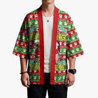 French Bulldog See You Eating Snacks Christmas Kimono Xmas Holiday Patterns - Wonder Print Shop