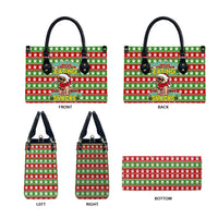 French Bulldog See You Eating Snacks Christmas Leather Bag Xmas Holiday Patterns - Wonder Print Shop