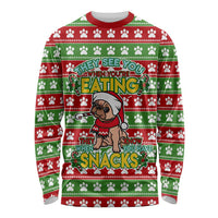 French Bulldog See You Eating Snacks Christmas Long Sleeve Shirt Xmas Holiday Patterns - Wonder Print Shop