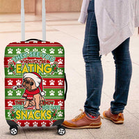 French Bulldog See You Eating Snacks Christmas Luggage Cover Xmas Holiday Patterns - Wonder Print Shop