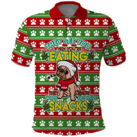 French Bulldog See You Eating Snacks Christmas Polo Shirt Xmas Holiday Patterns - Wonder Print Shop