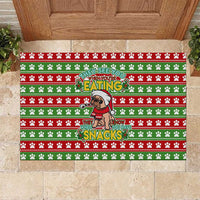 French Bulldog See You Eating Snacks Christmas Rubber Doormat Xmas Holiday Patterns - Wonder Print Shop