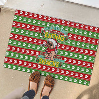 French Bulldog See You Eating Snacks Christmas Rubber Doormat Xmas Holiday Patterns - Wonder Print Shop