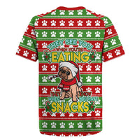 French Bulldog See You Eating Snacks Christmas Rugby Jersey Xmas Holiday Patterns - Wonder Print Shop