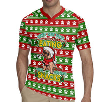 French Bulldog See You Eating Snacks Christmas Rugby Jersey Xmas Holiday Patterns - Wonder Print Shop