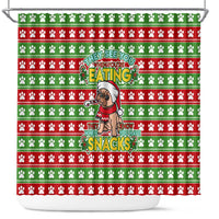 French Bulldog See You Eating Snacks Christmas Shower Curtain Xmas Holiday Patterns - Wonder Print Shop