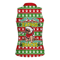 French Bulldog See You Eating Snacks Christmas Women Sleeveless Polo Shirt Xmas Holiday Patterns - Wonder Print Shop