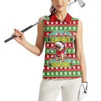 French Bulldog See You Eating Snacks Christmas Women Sleeveless Polo Shirt Xmas Holiday Patterns - Wonder Print Shop