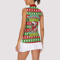 French Bulldog See You Eating Snacks Christmas Women Sleeveless Polo Shirt Xmas Holiday Patterns - Wonder Print Shop