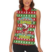 French Bulldog See You Eating Snacks Christmas Women Sleeveless Polo Shirt Xmas Holiday Patterns - Wonder Print Shop