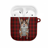 Front Carrier Dog Pembroke Welsh Corgi Christmas AirPods Case Xmas Holiday Patterns - Wonder Print Shop