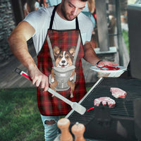 Front Carrier Dog Pembroke Welsh Corgi Christmas Apron Xmas Holiday Patterns - Wonder Print Shop