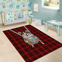 Front Carrier Dog Pembroke Welsh Corgi Christmas Area Rug Xmas Holiday Patterns - Wonder Print Shop