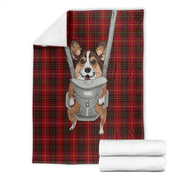 Front Carrier Dog Pembroke Welsh Corgi Christmas Blanket Xmas Holiday Patterns - Wonder Print Shop