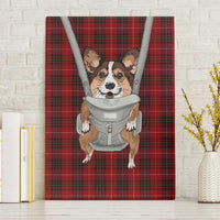 Front Carrier Dog Pembroke Welsh Corgi Christmas Canvas Wall Art Xmas Holiday Patterns - Wonder Print Shop