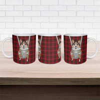Front Carrier Dog Pembroke Welsh Corgi Christmas Ceramic Mug Xmas Holiday Patterns - Wonder Print Shop