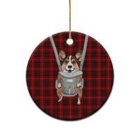 Front Carrier Dog Pembroke Welsh Corgi Christmas Ceramic Ornament Xmas Holiday Patterns - Wonder Print Shop