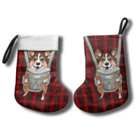 Front Carrier Dog Pembroke Welsh Corgi Christmas Stocking Xmas Holiday Patterns - Wonder Print Shop
