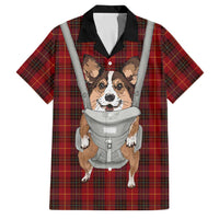 Front Carrier Dog Pembroke Welsh Corgi Christmas Family Matching Summer Maxi Dress and Hawaiian Shirt Xmas Holiday Patterns - Wonder Print Shop
