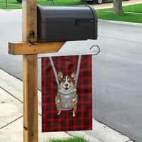 Front Carrier Dog Pembroke Welsh Corgi Christmas Garden Flag Xmas Holiday Patterns - Wonder Print Shop