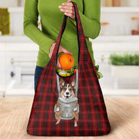 Front Carrier Dog Pembroke Welsh Corgi Christmas Grocery Bag Xmas Holiday Patterns - Wonder Print Shop