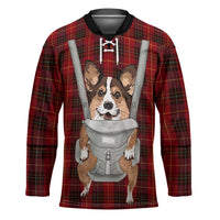 Front Carrier Dog Pembroke Welsh Corgi Christmas Hockey Jersey Xmas Holiday Patterns - Wonder Print Shop