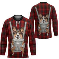 Front Carrier Dog Pembroke Welsh Corgi Christmas Hockey Jersey Xmas Holiday Patterns - Wonder Print Shop