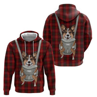 Front Carrier Dog Pembroke Welsh Corgi Christmas Hoodie Xmas Holiday Patterns - Wonder Print Shop