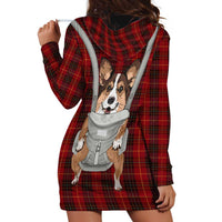 Front Carrier Dog Pembroke Welsh Corgi Christmas Hoodie Dress Xmas Holiday Patterns - Wonder Print Shop
